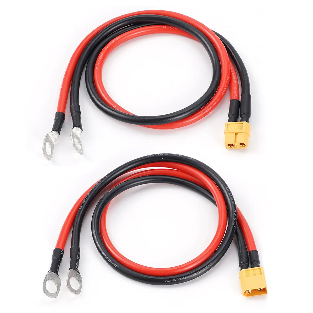 10AWG XT60 Female/Male to M8 O Ring Eyelet Terminal Plug Connector Cable Charger Side Power Wire for RC Lipo Battery FPV Racing