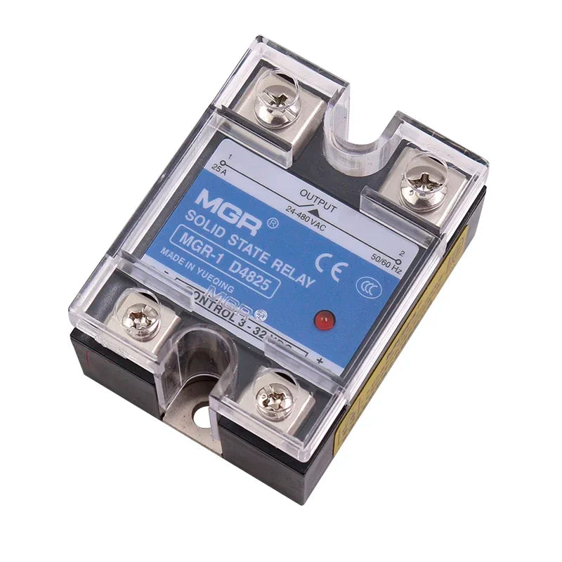 SSR MGR-1 D4810 D4825 D4840 Single Phase DC Control DC Heat Sink 3-32VDC To 220VDC 600V 10A 25A 40A DD Solid State Relay