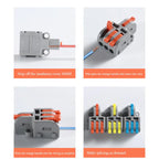 Wire Connector Quick Splitter Mini Splicing Universal Conductor Wiring Cable LED Terminal Block Push-in Electrical Connectors