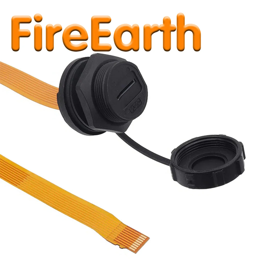 IP67 Micro SD Card Extension Cable Panel Mount Soft Flex Extender FPC Waterproof TF Cord for Cabinet Chassis Case Frame 0.2m