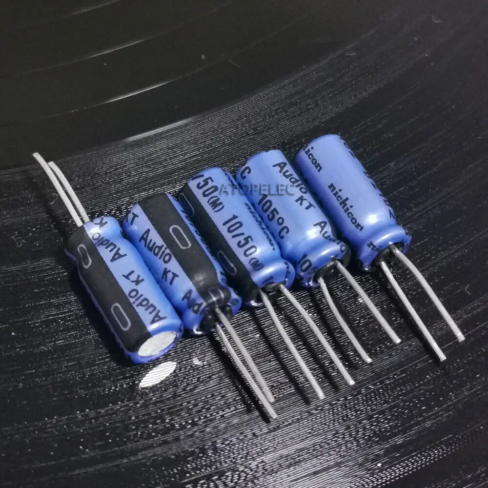 10pcs Nichicon AUDIO KA KT Series Electrolytic Capacitor Hi-Fi Audio 10uF/22uF/47uF/100uF/220uF/470uF/1000uF 25V/50V