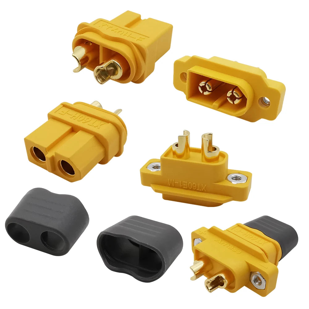 XT60E XT60H RC Lipo Battery Male Female Bullet Connectors with Sheath Housing XT60E1-M Power Plug XT60H-F Jack RC Drone Adapter