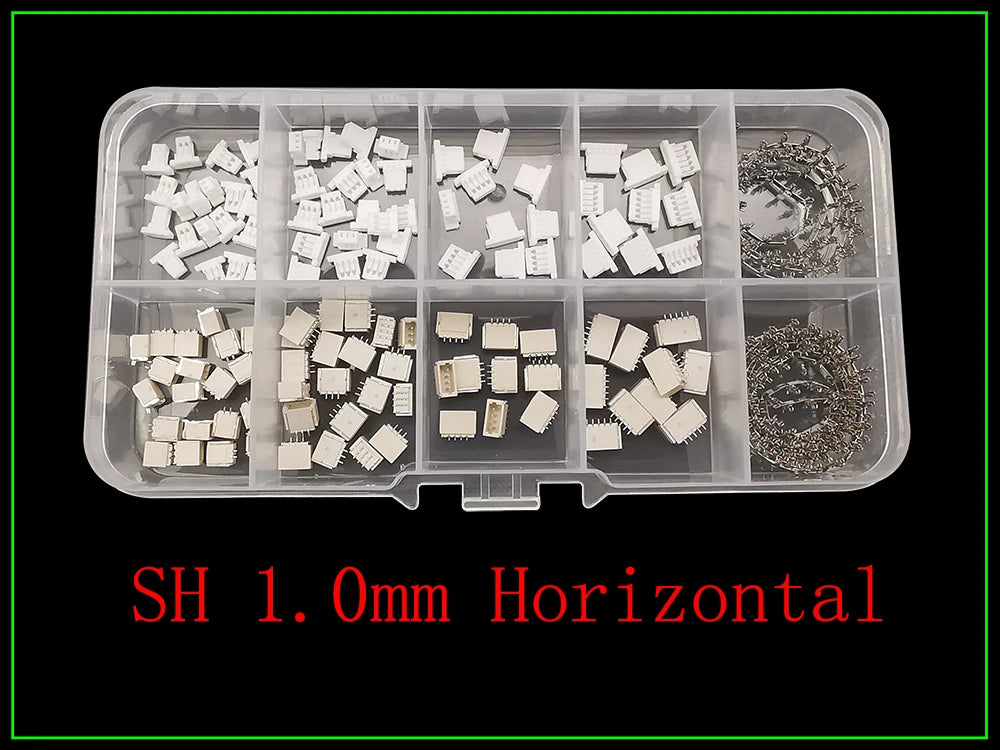 1Box SH 1.0/JST 1.25mm/ZH 1.5mm/PH 2.0mm/SM/SYP/XH 2.54mm/VH 3.96mm Pitch Male Female Housing Terminal Pin Header Wire Connector
