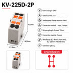 DIN Rail Terminal Block 1/5/10PCS 2.5mm2 Push In Quick Connect Electrical Wire Connector Modular Power Distribution Block