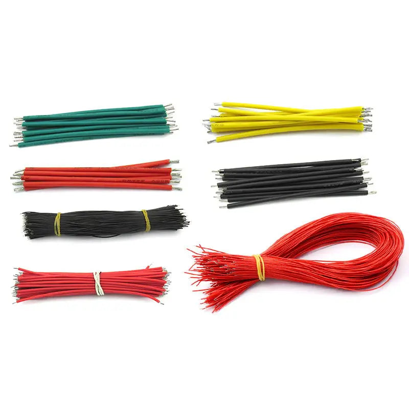 200PCS Wire Jumper Welding Wire Electronic Connecting Wire Double-Ended Tinned 5/0.8 22/24AWG 50/150mm