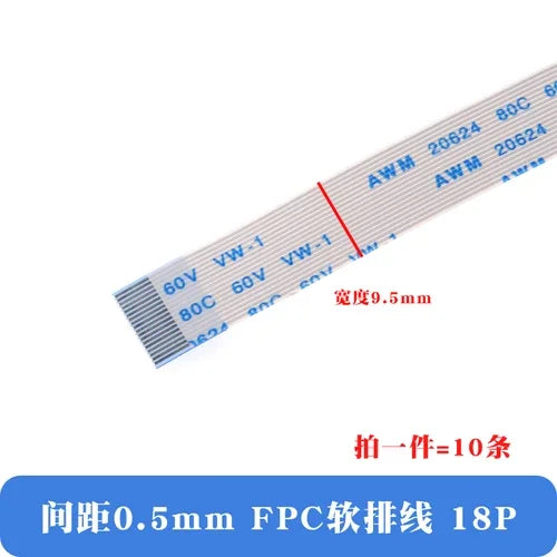 10pcs/lot FFC/FPC Flexible Cable 0.5mm Same Direction and Reverse 4/6/8/10/12/14/20/30/40P LCD Cable