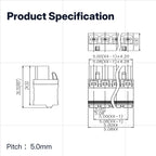 AOSI Factory Hot Sale Tool-free Pluggable 2EDGKN-5.08 DIN Rail Terminal Block