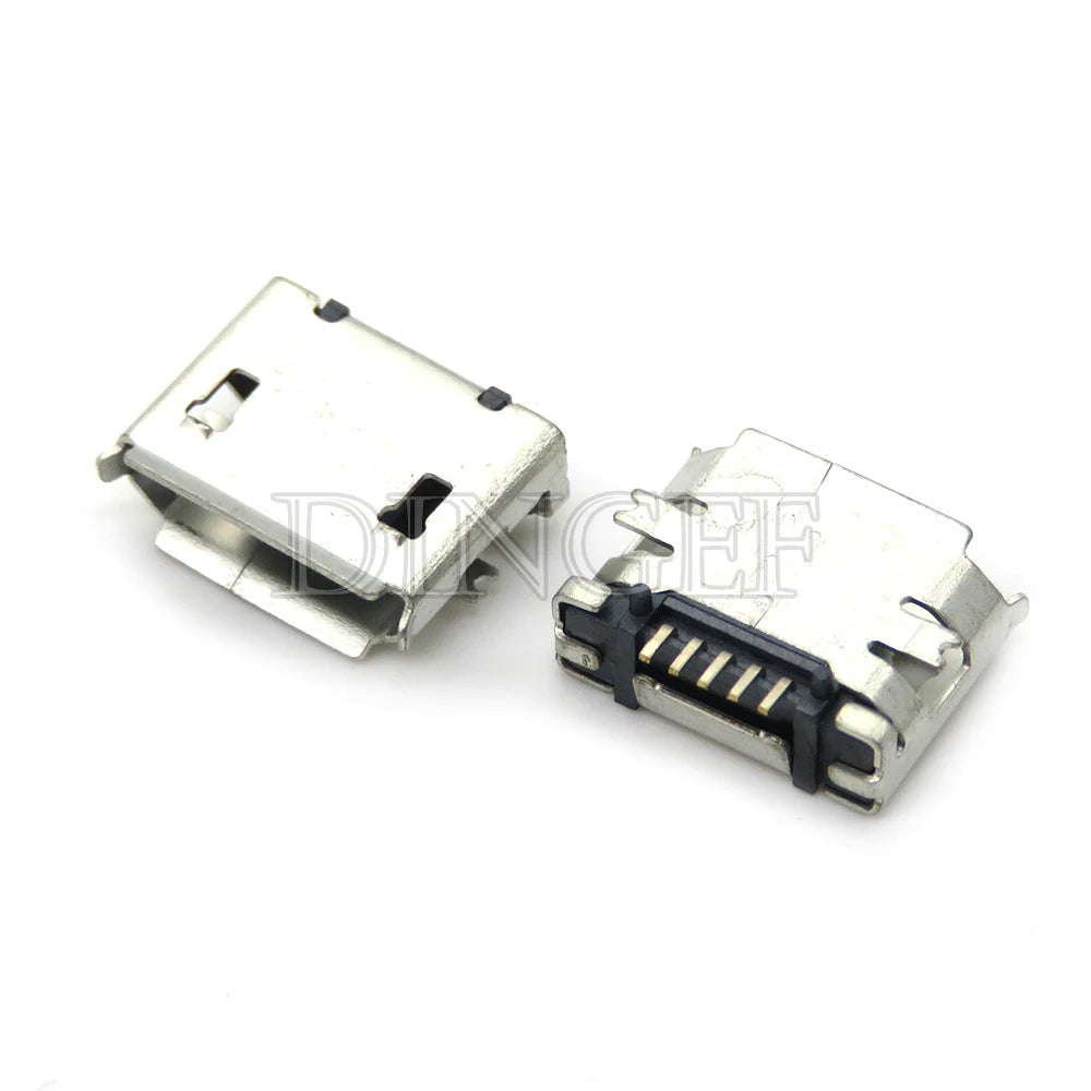 20PCS 5 Pin 10 Pin SMT Socket Connector Micro USB Type B Female Placement 12 Models SMD DIP Socket Connector