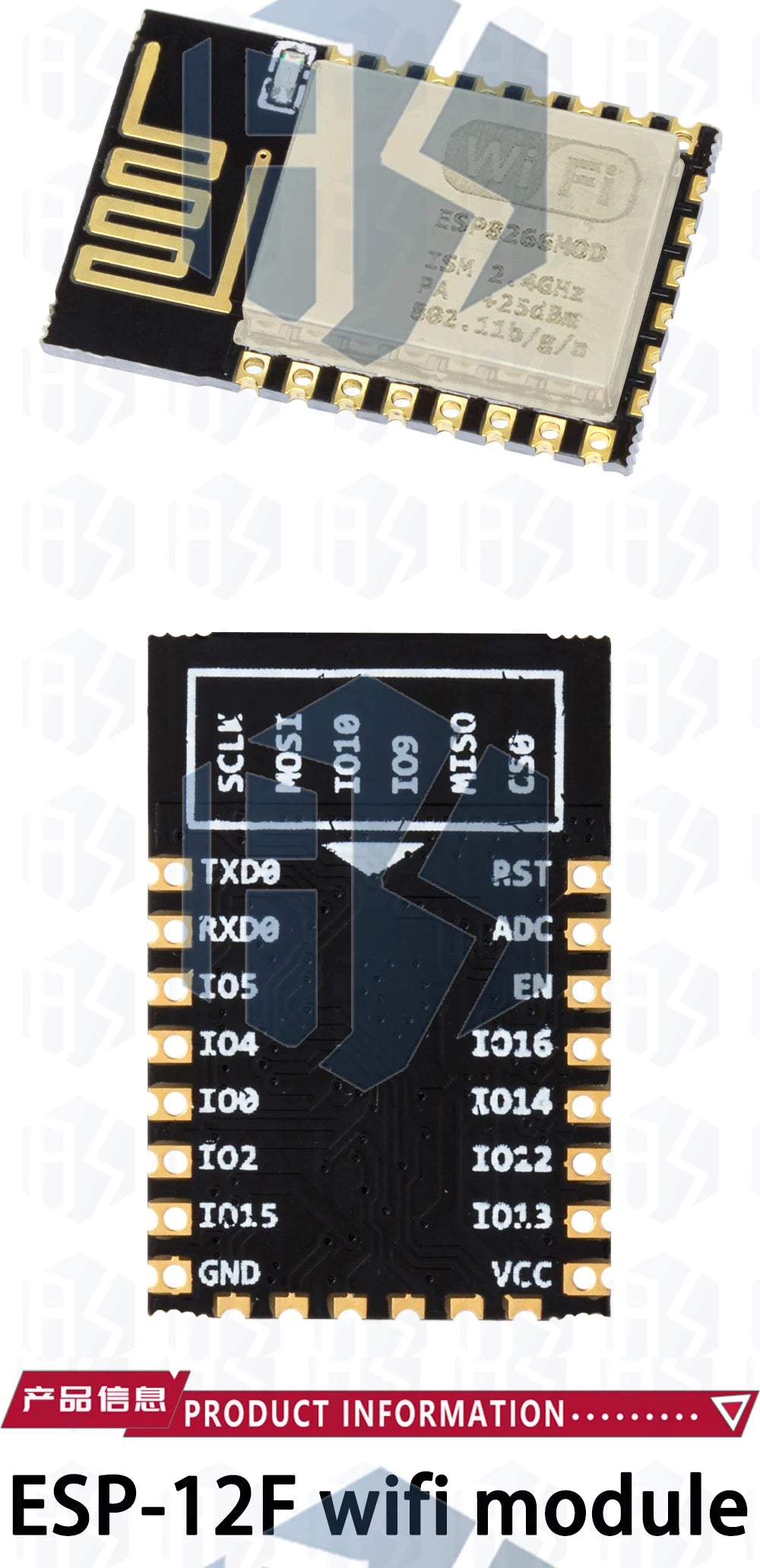 ESP8266 WiFi Wireless Transceiver Module ESP-01/ESP-01S/ESP-07/ESP-07S/ESP-12/ESP-12E/ESP-12F for Arduino DIY Projects