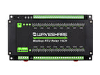 Waveshare Modbus RTU 16-Ch Relay Module, RS485 Interface, With Multiple Isolation Protection Circuits, Rail-Mount Case