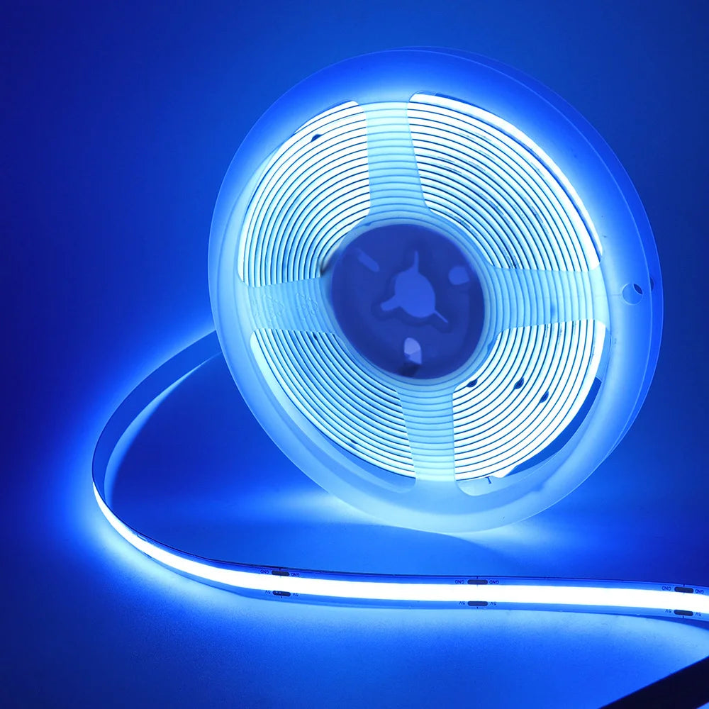 5V USB COB Led Strip Light White/Red/Green/Pink/Ice Blue/Yellow 320 Leds Flexible Ribbon DC Night Lamp TV Backlights Home Decor