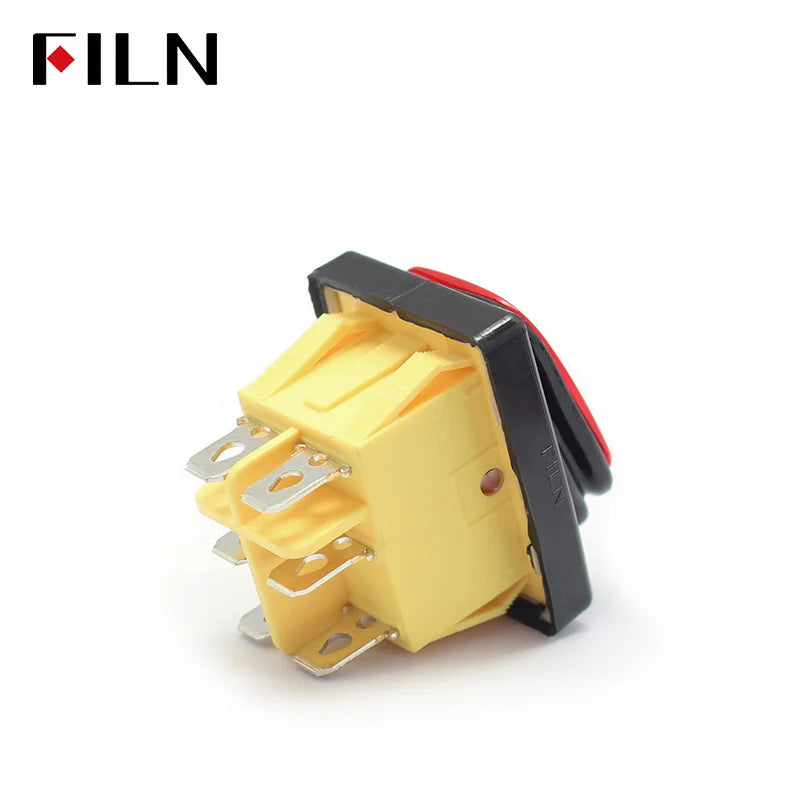 30A/220V Toggle Rocker Switch ON-OFF-ON  Heavy Duty DPDT IP67 Waterproof T85 Auto Boat Marine  With LED 12V 110V220V 30x22mm