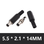 5/20/100PCS 5.5mmX2.5mm Male Jack DC Power Plug 5.5*2.1mm Solder Type Adapter Adaptor Connector DC Barrel Plugs