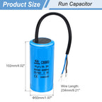 1/2Set CBB60 25-70uF Running Capacitor AC 450V 2 Wires 50/60Hz for Air Compressor Motor Washing Machine Refrigerator Motor Start