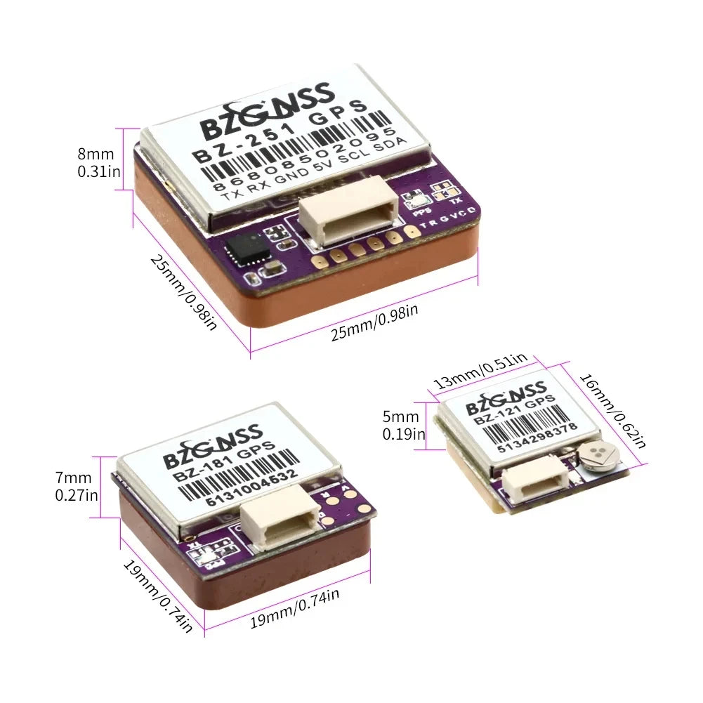 BZGNSS BZ-251 BZ-181 BZ-121 GPS Module Dual Protocol FPV Return Hover F7 F4 Flight Control Fixed Wing Return Rescue Drone Model