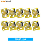 10pcs Vertical Micro Usb Female Sockets Test 2.0 Female Head a Connector Pcb Board Adapter For Data Cable Adapters