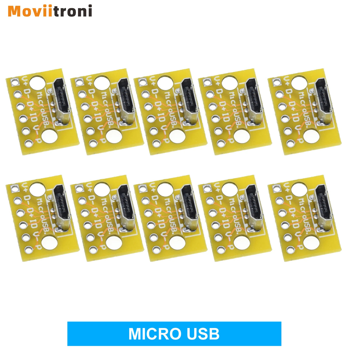 10pcs Vertical Micro Usb Female Sockets Test 2.0 Female Head a Connector Pcb Board Adapter For Data Cable Adapters