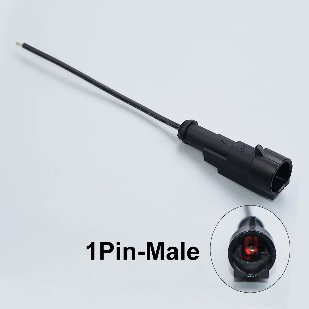 YanXi AMP 1/2/3/4/5/6 Pin Way Waterproof Electrical Auto Connector Male Female Plug with Wire Cable Harness For Car Motorcycle