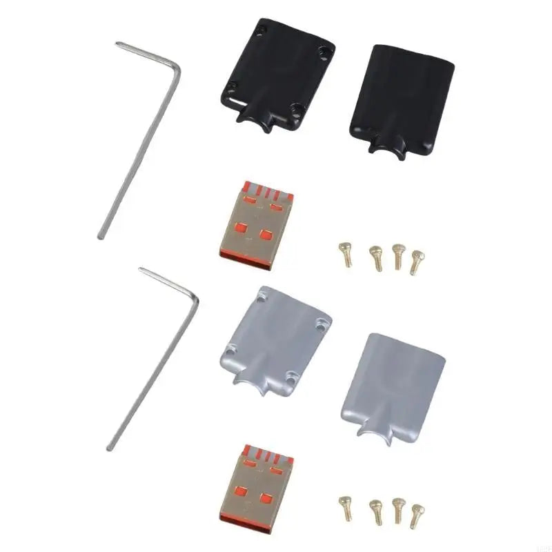 462E USB Male Housing Metal With Gold Plated Screws Suitable For Data Cable Fast Charging 4 Pin Male Connector Plug Socket
