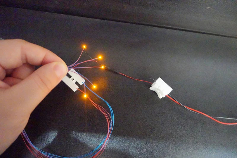 Pre-wired 3V #0402 SMD LED Yellow,30cm wires pre soldered,hobby model kit/car/railway/railroad/starship/gundam lighting