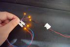 Pre-wired 3V #0402 SMD LED Yellow,30cm wires pre soldered,hobby model kit/car/railway/railroad/starship/gundam lighting