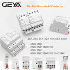 GEYA GYHC 2Pole 100A Modular Contactor 2NO 2NC 1NO1NC 220V Automatic Household Contactor Din Rail Type ICT 50/60Hz