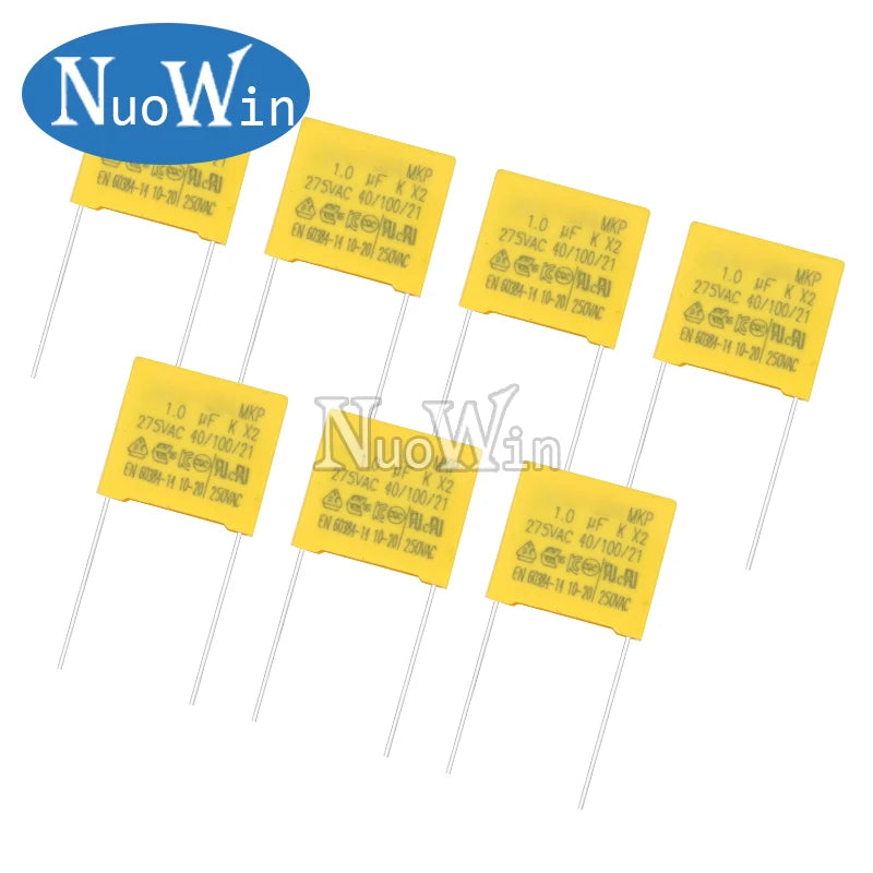10pcs/Lot X2 Series 275VAC Polypropylene Film Capacitor 10MM/15MM/22.5MM/27.5MM 0.01UF 0.1UF 0.22UF 0.33UF 0.47UF 1UF 2.2UF