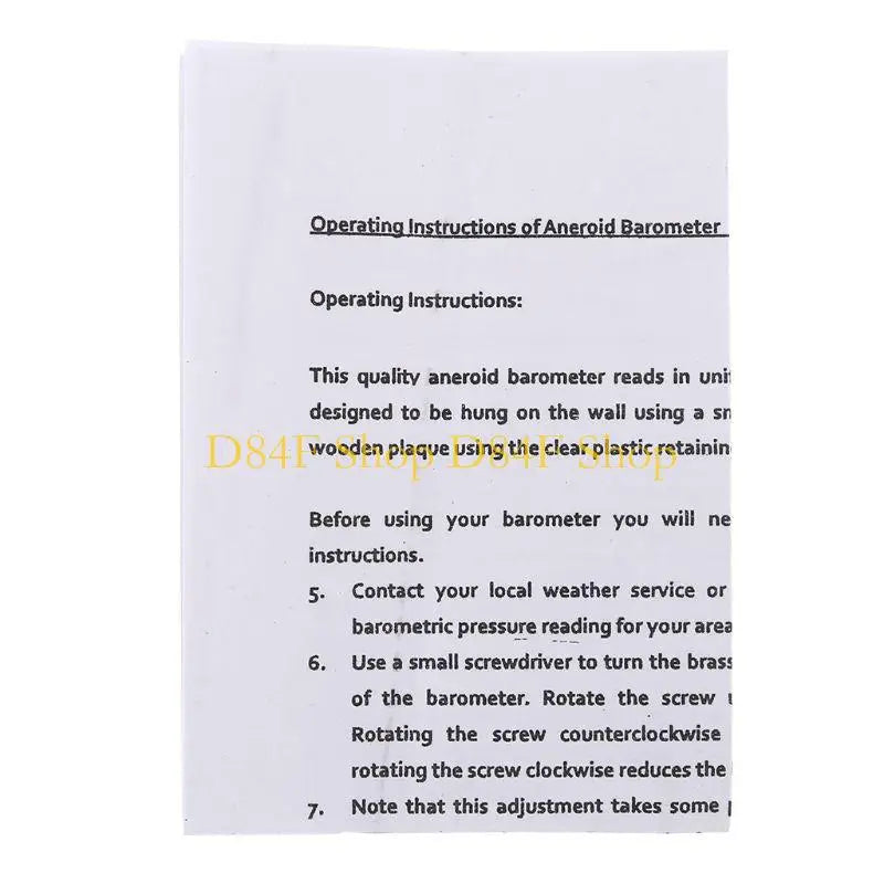D84F Set Wall Mounted Thermometer Barometer Hygrometer for Household