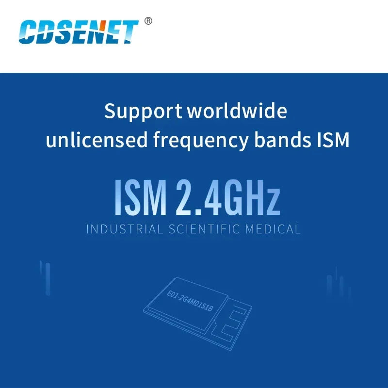 nRF24L01 2.4GHz SMD Wireless Module PA LNA Long Distance 800m SPI RF Transceiver CDSENET E01-2G4M20S1B  PCB Antenna GFSK