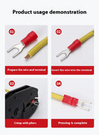 Fork Crimp Terminal Copper Tin Plating Insulated Terminal Block U-Type Wire Connector Thickened Copper Cable Joint SV1.25/2/-3/4