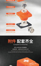 2pcs 150A 250A 350A MEB High Quality Through-wall Type High Current Lithium Battery Copper Connector New Energy Storage Terminal