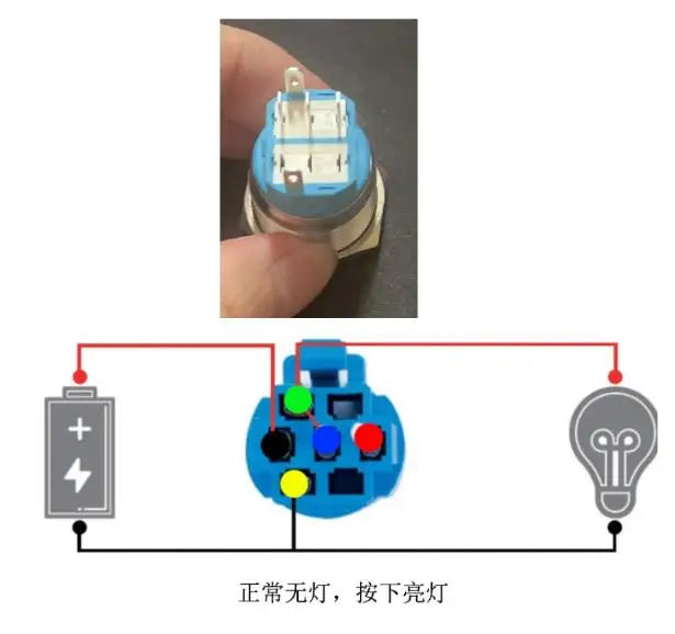 Customized 16/19/22mm Metal Push Button Switch with Socket Waterproof Horn LED Light Self-reset/Self-locking for Car Boat 12V