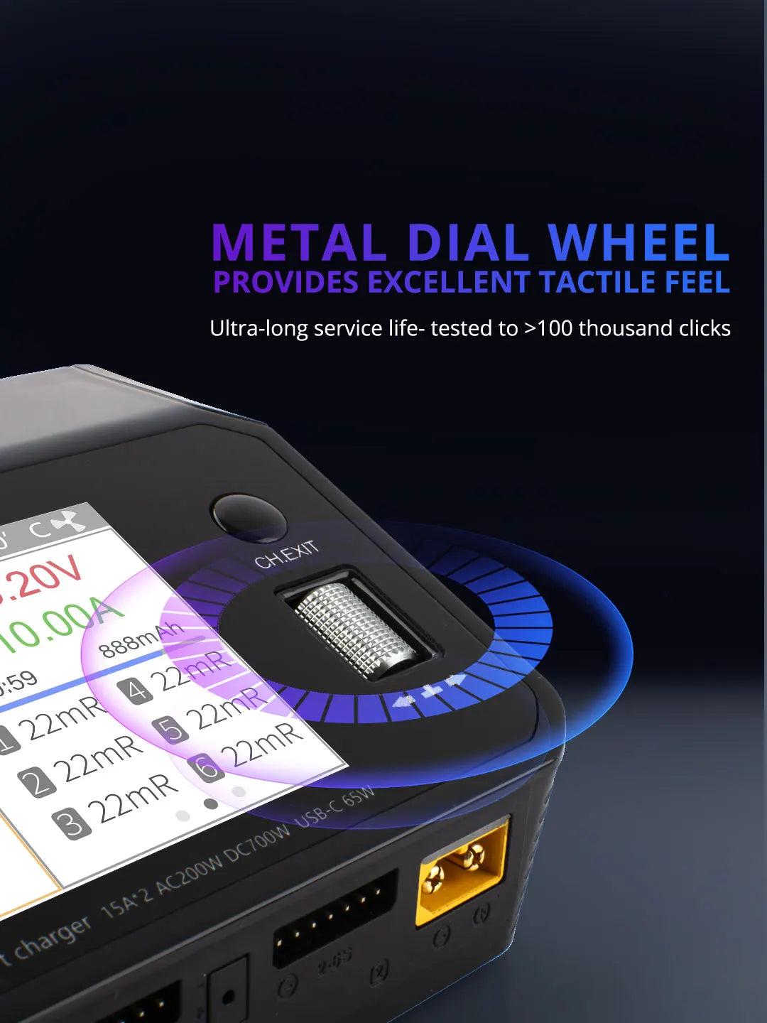 ToolkitRC M6DAC 350W X 2 USB-C 65W AC/DC Dual Smart Charger Discharger for 1-6S Lipo LiHV Lion NiMh Pb Battery with 15A Balance