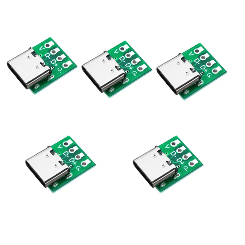 10Pcs 16 Pin Test PCB Board TYPE C USB 3.1 Type C Connector  Plate Adapter Socket For Data Line Wire Cable Transfer