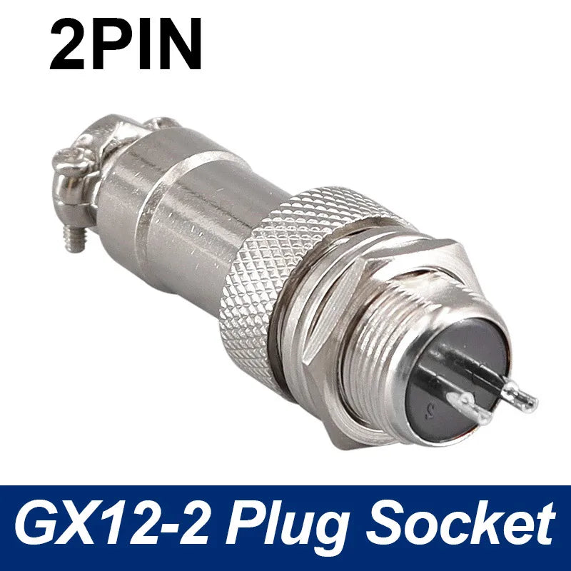 Panel circular  connector GX12 plug socket 2pin/3Pin/4Pin/5Pin/6Pin/7Pin 5A 125V M12 connectors