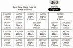 360pcs 5*20,6*30mm Glass Tube Fuse Combination Fast Melting Glass Tube Fuse Combination Kit Fast Melting Glass Fuse