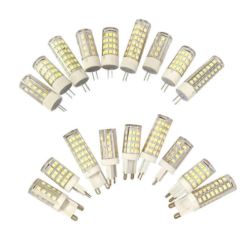 10pcs Super Bright G9 LED Lamp AC220V 7W 9W 12W 15W Ceramic SMD2835 Led Bulb Warm/Cool White Spotlight Replace Halogen Light