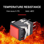 10PCS Momentary Latching KD2-21 22 23 24 Square Push Button Switch With LED Indicator 6PIN 8PIN 3A/250V 6A/125V ON-ON