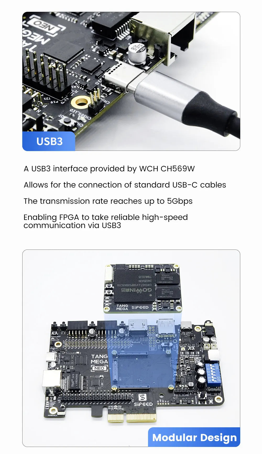 Sipeed Tang Mega 138K 60K Dock GOWIN GW5AST RISCV FPGA Development Board