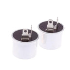 2-Pin 12V 40A Flasher Relay Universal Electronic Blinker for Cars Motorcycles Vans - Fixes Fast/No Flash Issues (2/5Pcs)