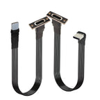 5CM 10CM 30CM USB 2.0 Type-C Flat Cable Extension FPC Cable USB 2.0 USB-C 90° Up/Down Angled Plug 5CM-1M