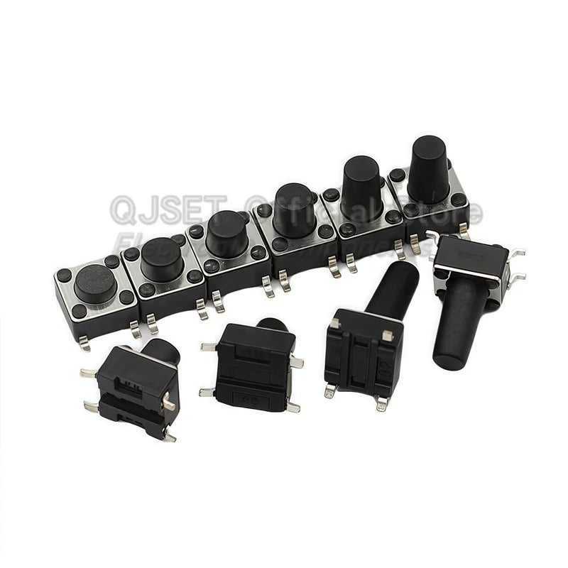 20pcs SMD Tactile Switch 6*6*4.3mm 6x6x5/6/7/8/9/10/11/12/13/14mm 6X6 4-Pin SMT Induction Oven Touch Tactile Button Micro Switch