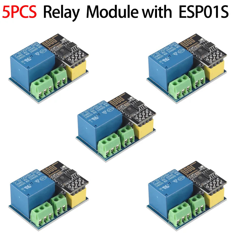 1-10PCS ESP8266 ESP-01S 5V WiFi Relay Module Things Smart Home Remote Control Switch For Phone ESP01S Wireless WIFI Module