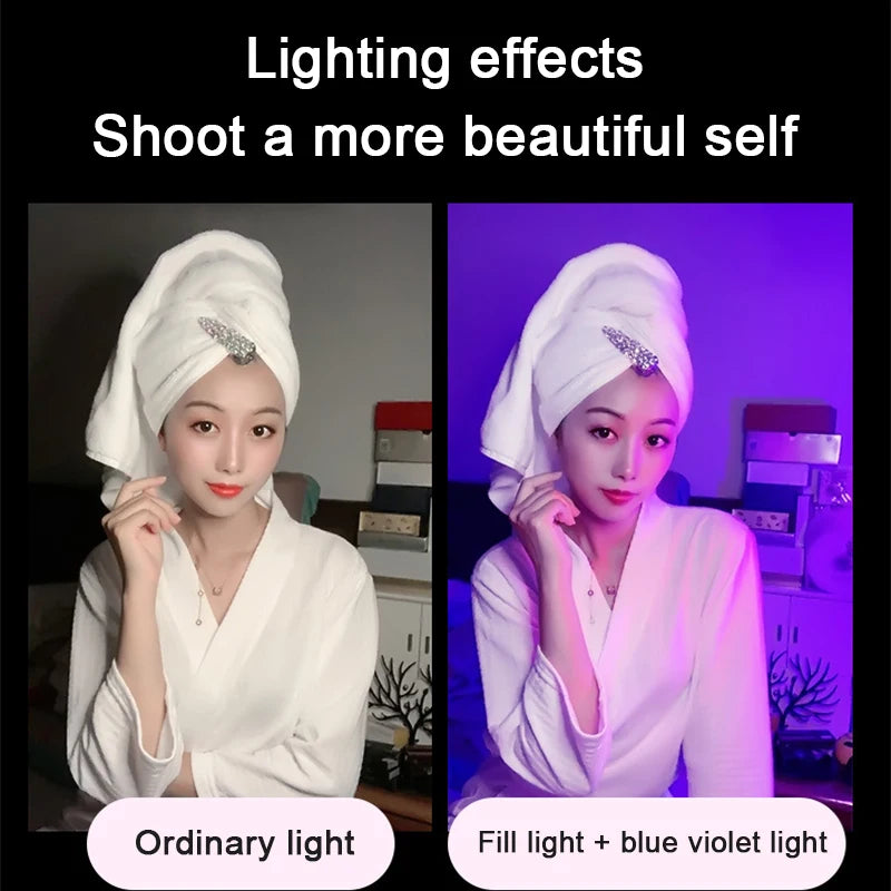 Colorful LED Night Lamps RGB Atmosphere Fill Light Rechargeable Bedroom Photography Lighting Room Decor Luz De Preenchimento New