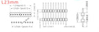 50pcs 1.27mm 1x50P Extra Long Pin L11-15-20-27mm Straight Single Row Double Plastic PCB Board Spacer Male Header Connector