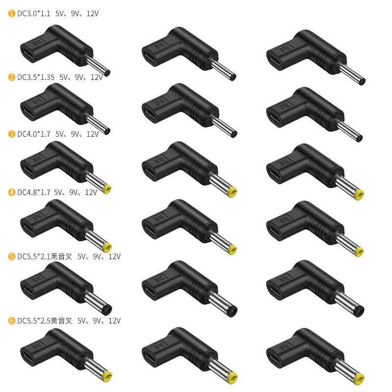 Adapter 5v/9v/12v is suitable for optical cat printer router charging PD deception type-c female to dc