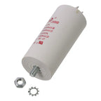 CBB60 Run Capacitor 35uF 450V AC Double Insert 50/60Hz Cylinder 92x44mm White for Air Compressor Water Pump Motor