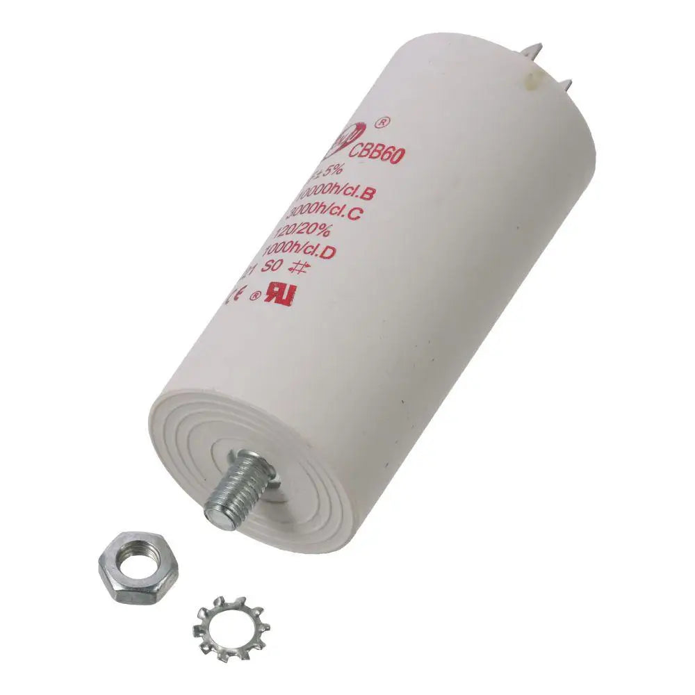 CBB60 Run Capacitor 35uF 450V AC Double Insert 50/60Hz Cylinder 92x44mm White for Air Compressor Water Pump Motor