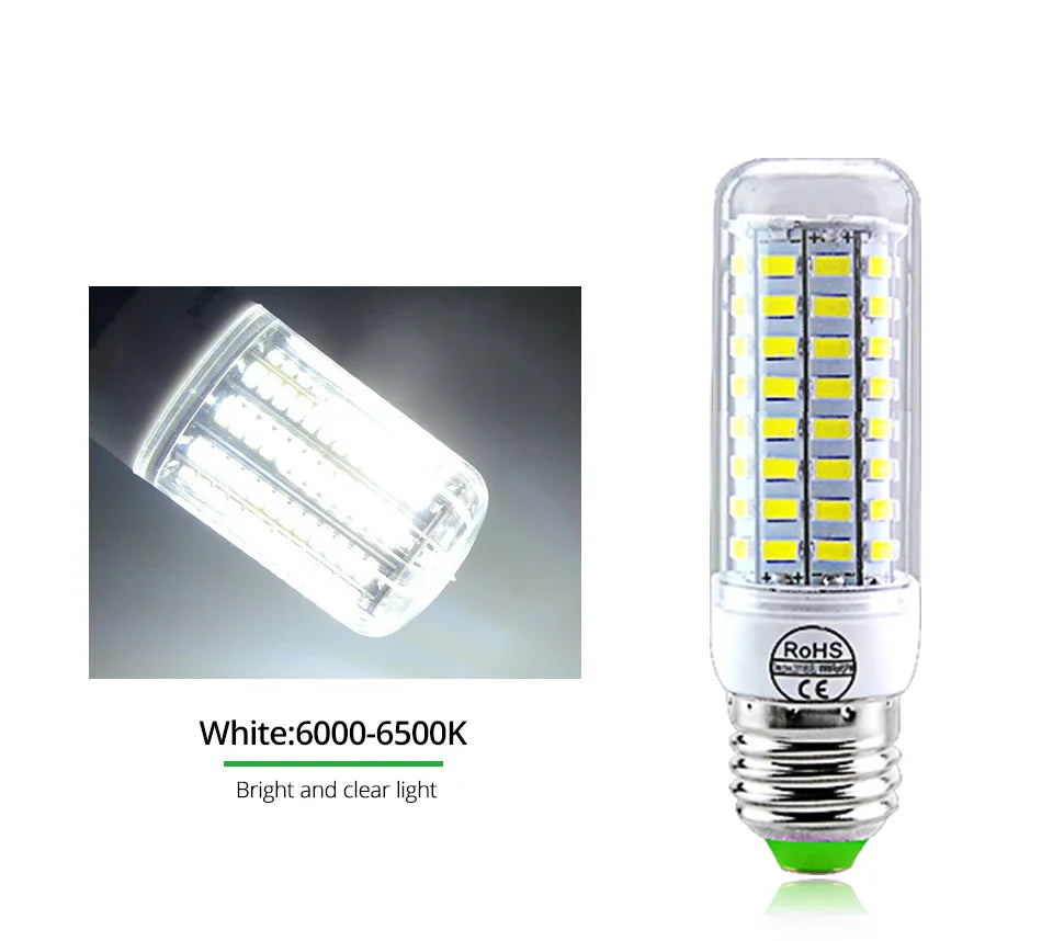 E27 LED Lamp E14 LED SMD 5730 220V Corn Light Bulbs 24 36 56 72LEDs Lamparas LED Chandelie Ampoule Led Light For Home Decoration