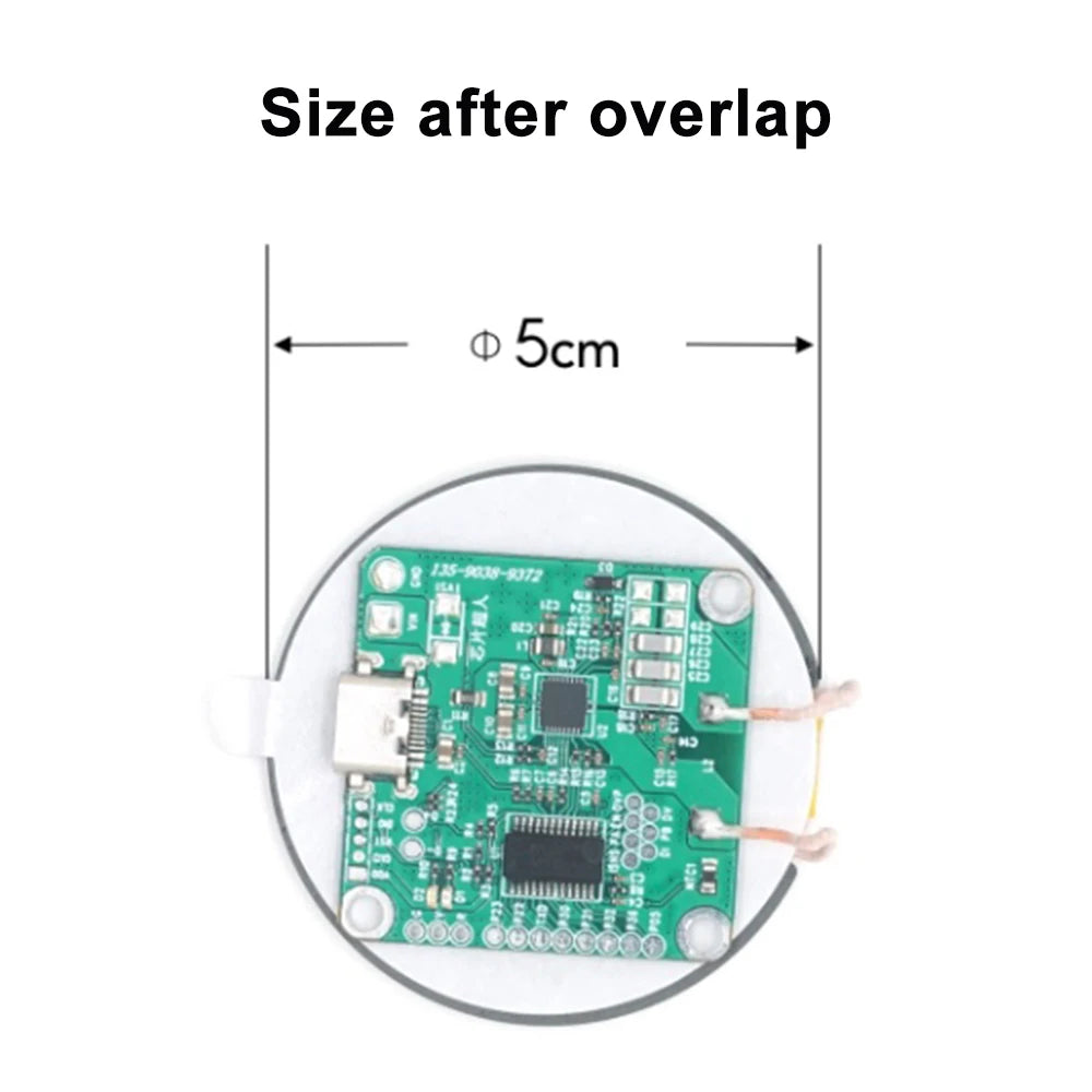 TYPE-C 20W High Power Fast Charging Wireless Charger Transmitter Module Partition 0-10MM